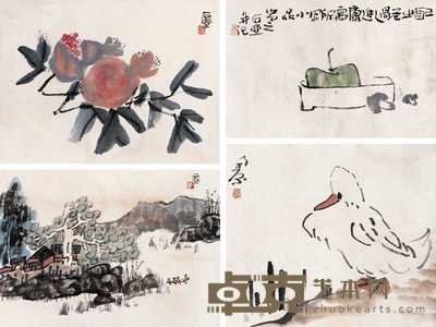 陈子庄 杂画（十帧） 镜心 尺寸不一